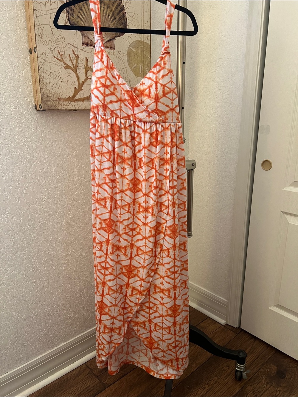 Women’s Orange Tie-Dye Maxi Dress